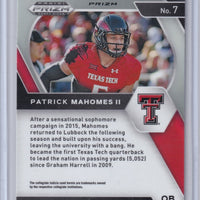 Patrick Mahomes II 2021 Panini Prizm Draft Picks Green Prizm Series Mint Card #7