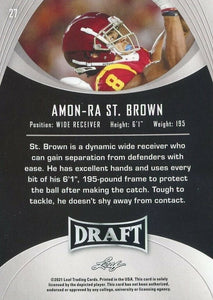 Amon-Ra St. Brown 2021 Leaf Draft Blue Series Mint Rookie Card #27