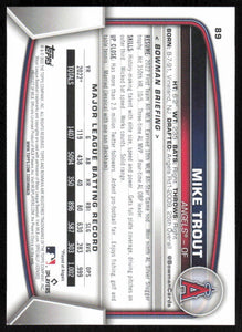 Mike Trout 2023 Bowman Series Mint Card #89