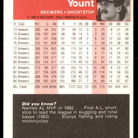 Robin Yount 1985 Fleer Series Mint Card #601