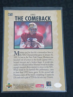 Joe Montana 1995 Upper Deck Trilogy Series Mint Card #MT16
