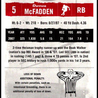 Darren McFadden 2008 SAGE Hit Series Mint Rookie Card  #100