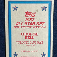 George Bell 1987 Topps All-Star Collector's Edition Mint Card #45