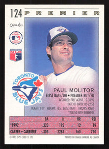 Paul Molitor 1993 O-Pee-Chee Premier Series Mint Card #124