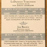 LaDainian Tomlinson and Jim Brown 2007 Topps Running Back Royalty Series Mint Card #RBR-TB