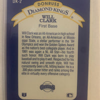 Will Clark 1991 Donruss Diamond Kings Series Card #DK-2
