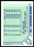 Eddie Murray 1986 Topps Super Star Series Mint Card #24
