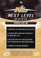 Jordan Love 2020 Sage Hit Next Level Series Mint Card #99
