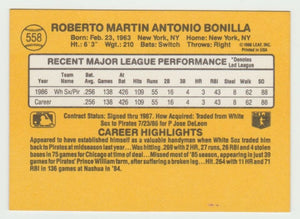 Bobby Bonilla 1987 Donruss Series Mint Rookie Card #558