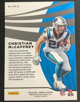 Christian McCaffrey 2022 Donruss Vortex Series Mint Insert Card #VTX-10
