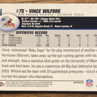 Vince Wilfork 2004 Topps Chrome Series Mint ROOKIE Card  #182