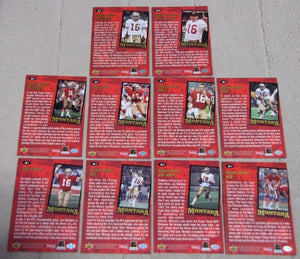 Joe Montana 1995 Upper Deck Chronicles Collectors Choice Complete Set