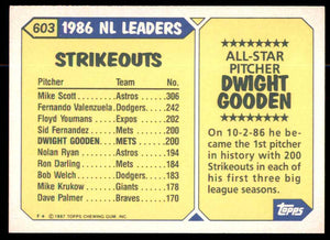 Dwight Gooden 1987 Topps Tiffany All-Star Series Mint Card #603