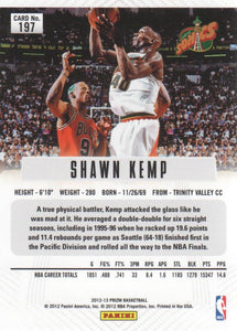 Shawn Kemp 2012 2013 Panini Prizm Series Mint Card #197  First Year Of Prizm