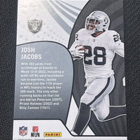 Josh Jacobs 2022 Donruss Vortex Series Mint Insert Card #VTX-11