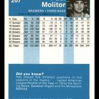 Paul Molitor 1984 Fleer Series Mint Card #207