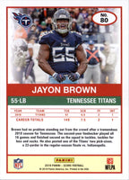 Jayon Brown 2019 Score GOLD Series Mint Card #80
