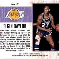 Elgin Baylor 2014 2015 Hoops Moments of Greatness Series Mint Card #2