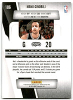 Manu Ginobili 2010 2011 Panini Prestige Series Mint Card #106
