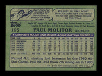 Paul Molitor 1982 Topps Series Mint Card #195
