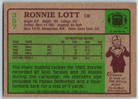 Ronnie Lott 1984 Topps Mint Card #357
