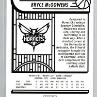 Bryce McGowens 2022 2023 Panini Hoops Basketball Series Mint Rookie Card #276