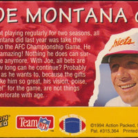 Joe Montana 1994 Action Packed All-Madden Series Mint Card #11