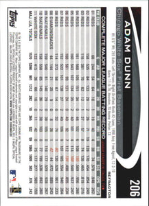 Adam Dunn 2012 Topps Chrome Orange Refractor Series Mint Card #206