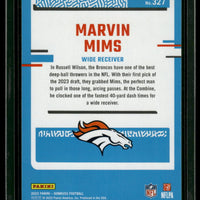 Marvin Mims 2023 Panini Donruss Rated Rookie Series Mint Card # #327