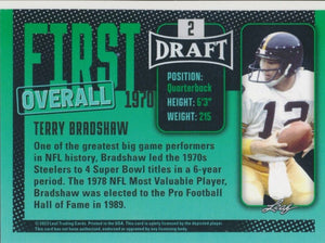 Terry Bradshaw 2023 Leaf Draft First Overall Gold Series Mint Card #2