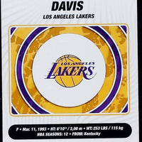 Anthony Davis 2023 2024 Panini NBA Sticker Silver Foil Series Mint Card #46