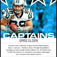 Greg Olsen 2019 Score Captains Series Mint Card #C-6