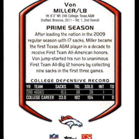 Von Miller 2011 Topps Prime Series Mint Rookie Card #78