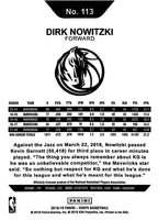 Dirk Nowitzki 2018 2019 Hoops Series Mint Card #113
