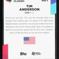 Tim Anderson 2023 Topps World Baseball Classics Stars Series Mint Card #WBC-5