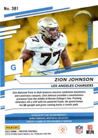 Zion Johnson 2022 Panini Prestige Series Mint Rookie Card #381
