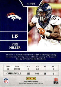 Von Miller 2016 Panini Series Mint Rookie Card #196