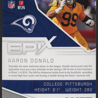 Aaron Donald 2019 Score Epix Game Series Mint Card #EG-6