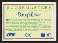 Barry Larkin 1990 Score Scoremasters Series Mint Card #24
