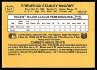 Fred McGriff 1987 Donruss Series Mint Card #621

