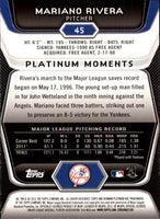 Mariano Rivera 2012 Bowman Platinum Series Mint Card #45
