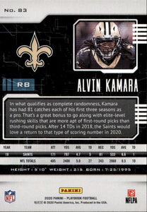 Alvin Kamara 2020 Panini Playbook Series Mint Card #83