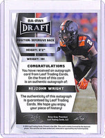 Rejzohn Wright 2023 Leaf Draft AUTOGRAPH Mint ROOKIE Card #BA-RW1
