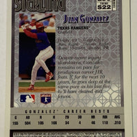 Juan Gonzalez 1996 Topps Finest Sterling Series Mint Card #253