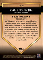 Cal Ripken Jr.  2012 Topps Golden Greats Series Mint Card #GG45
