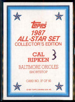 Cal Ripken 1987 Topps All-Star Collector's Edition Mint Card #37

