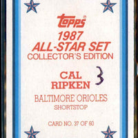Cal Ripken 1987 Topps All-Star Collector's Edition Mint Card #37