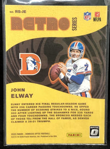 John Elway 2020 Panini Donruss Optic Retro Series Mint Card  #RS-JE