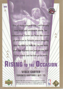 Vince Carter 2003 2004 Upper Deck MVP Rising to the Occasion Series Mint Card #RO6