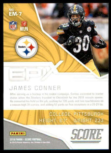 James Conner 2019 Score Epix Moment Series Mint Card #EM-7